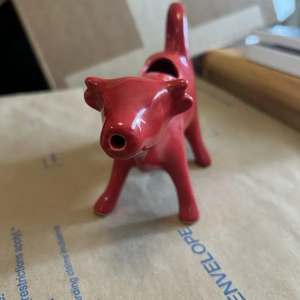 Preowned The Pioneer Woman Red Cow Ceramic Creamer Farmhouse